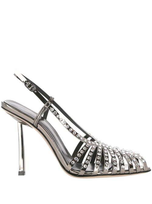 Silver-tone crystal sandal Le Silla | 3404C090BXPPMRA922